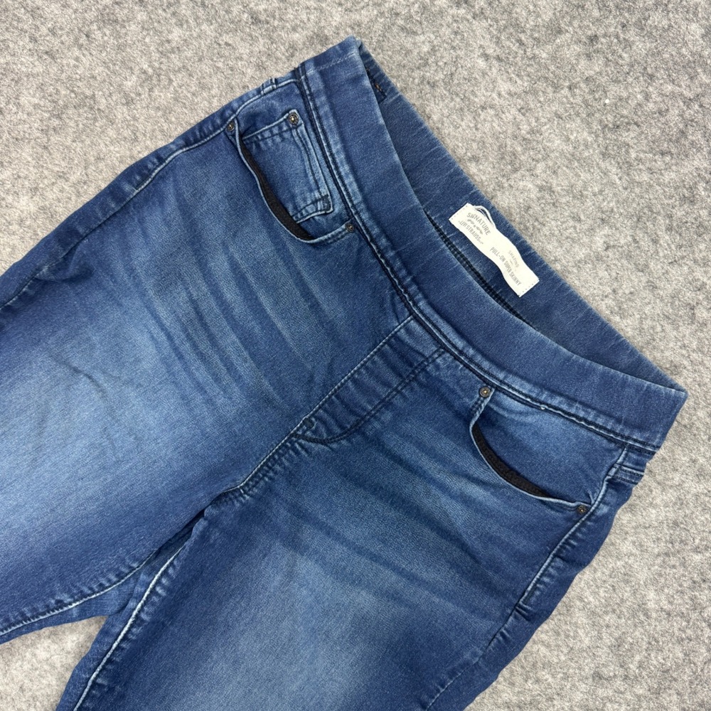 Signature by Levi Strauss Women 12 W31 Shaping Pull-On Super Skinny Jeans Blue